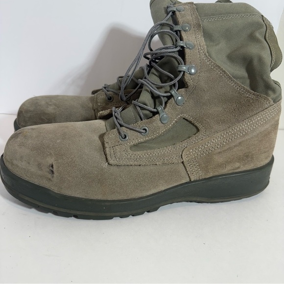 Belleville 600 ST Hot Weather Steel Toe Military Boots Tan Green Size 12 R - Picture 5 of 8